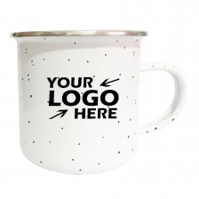 12oz White Enamel Mug with Speckles